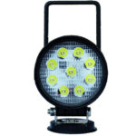 Lampa robocza LED okrągła z uchwytem - 12/24V 27W - 1400 LM - IP67 - ECE R10 CE - 1210139