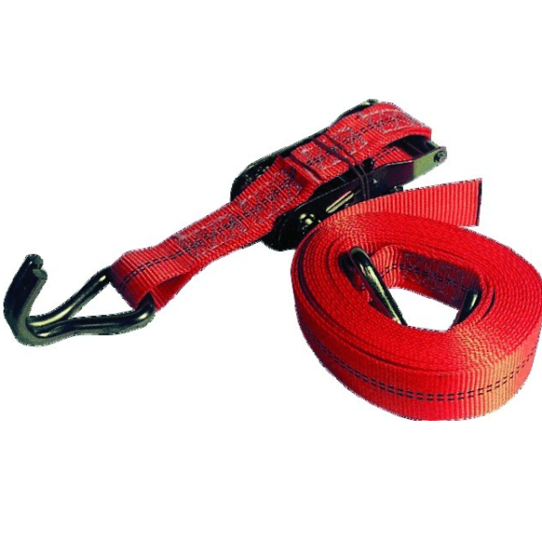 Pas mocujący - 25mm 0,8T Dł.5m haki zwarte czerwony - 232715