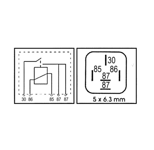 Przekaźnik 12V-30A - 5x6,3MM - 5 styków