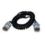 Przewód elektryczny spiralny - 4,5m Wtyczka/Wtyczka 12V 7 Pin - 3850316 - JAEGER ERICH