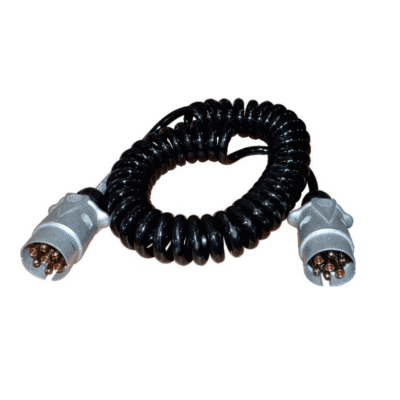 Przewód elektryczny spiralny - 4,5m Wtyczka/Wtyczka 12V 7 Pin - 3850316 - JAEGER ERICH