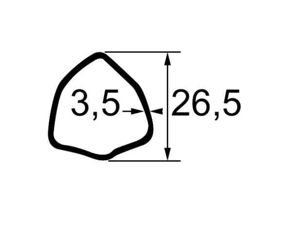 Rura wałka WOM - Typ 104 - 26,5X3,5 - Dł. 1000