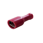 Zaciski płaskie żeńskie izolowane - 6,3mm do kabla 1,5mm - kolor czerwony - 15 szt. - 3810064