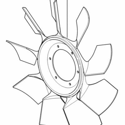 Wirnik wentylatora łopatka wirnika - 655190001 - BORGWARNER