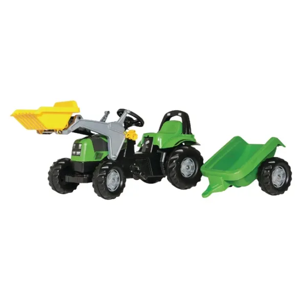 Traktor na pedała Deutz-Fahr z ładowaczem i przyczepą RollyKid - R02319 - Rolly-Toys