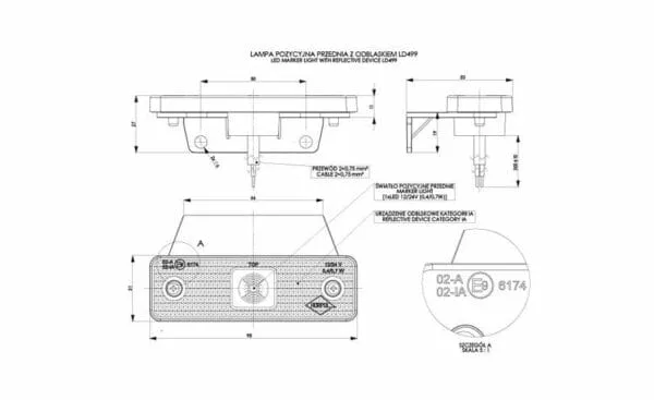 LAMPA OBRYS LD499 BIAŁA DIODOWA - HORPOL