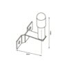 Mocowanie lampy - L - AKC1007L-A - KAMAR