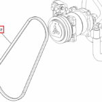 Pas klinowy sprężarki klimatyzacji - 04455177 - SDF