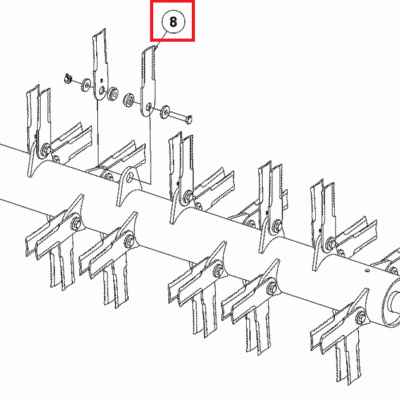 Nóż rozdrabniacza słomy - Brzeszczot - 0.020.1146.0 - SDF