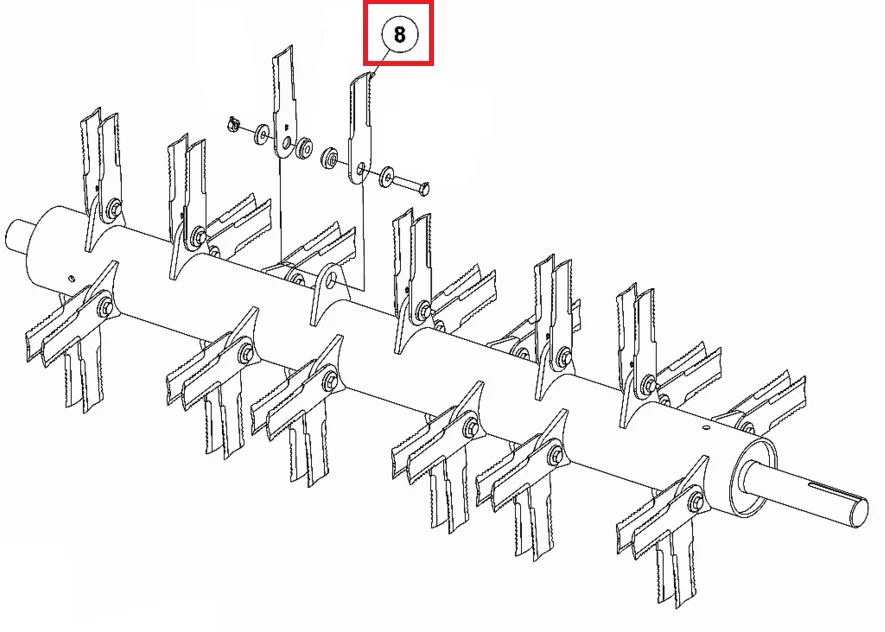 Nóż rozdrabniacza słomy - Brzeszczot - 0.020.1146.0 - SDF 1 Nóż rozdrabniacza słomy - Brzeszczot - 0.020.1146.0 - SDF