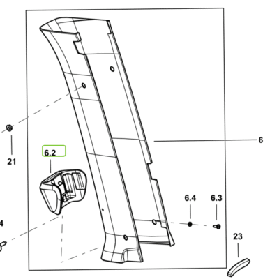 Uchwyt na telefon schowek element podstawy - 0.019.4840.2/10 - SDF