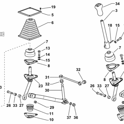 Dźwignia zmiany biegów - 0.015.0868.3 - SDF