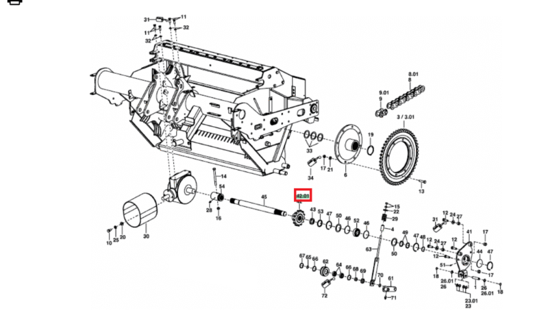 Koło łańcuchowe – Z=13 – 540.80.046.0 – POTTINGER