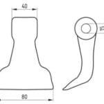 Bijak młotek mulczarski - HQ 221333 - CK2322