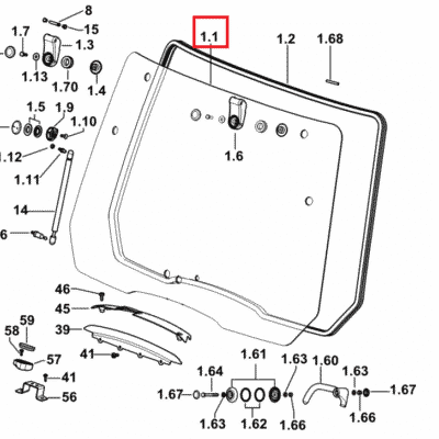Szyba czołowa - 0.019.9137.0 - SDF