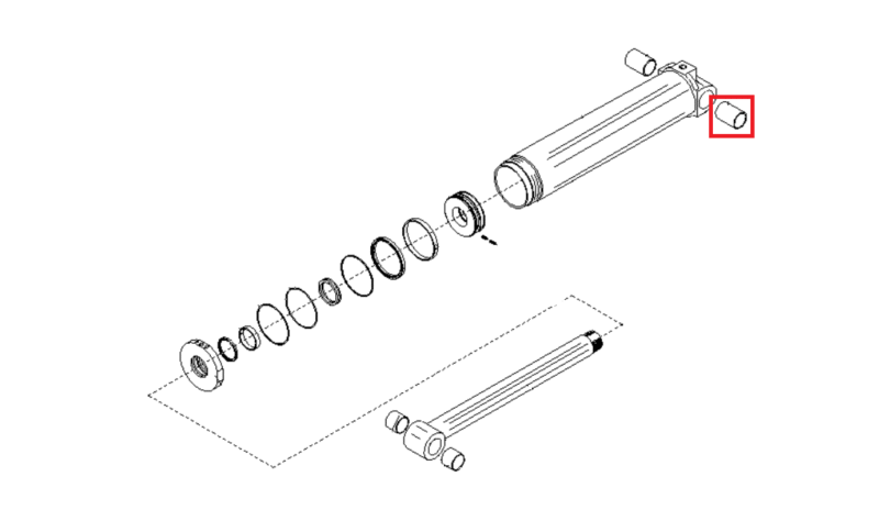 Tuleja kompozytowa siłownika – 029393 – MERLO
