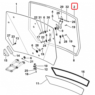 Uszczelka tylnej szyby - 0.014.9792.6 - SDF