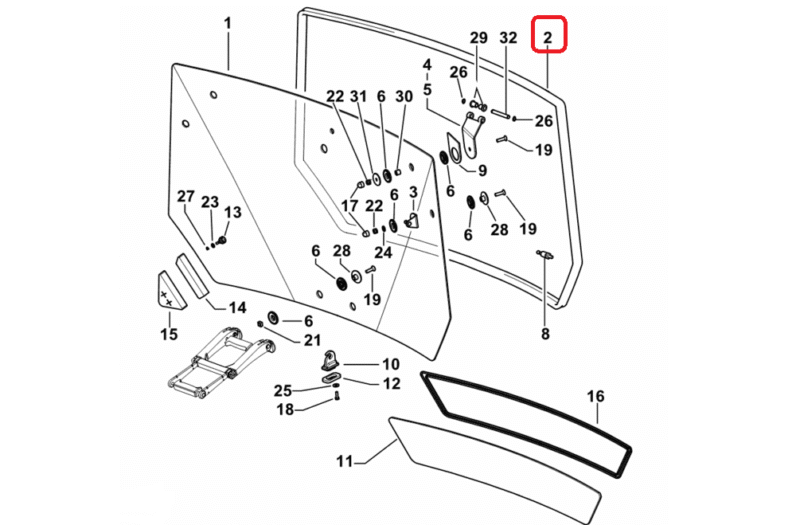 Uszczelka tylnej szyby – 0.014.9792.6 – SDF