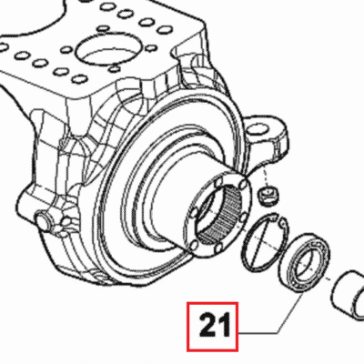 Łożysko zwrotnicy mostu przedniego - 0.900.0084.2 - SDF