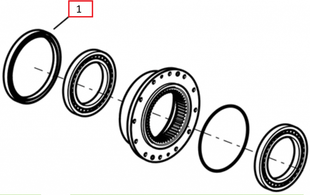 Pierścień uszczelniający reduktora przedniego – 2.1529.124.0/30 – SDF