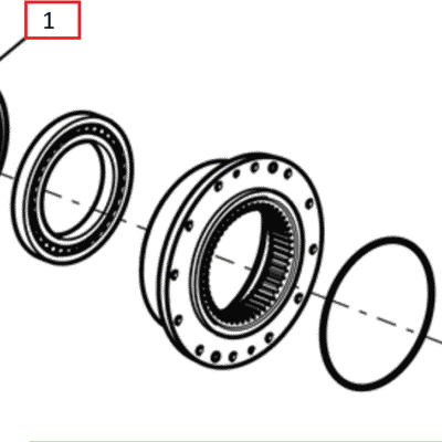 Pierścień uszczelniający reduktora przedniego - 2.1529.124.0/30 - SDF