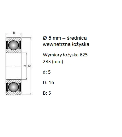 ŁOŻYSKO KULKOWE JEDNORZĘDOWE USZCZELNIONE OBUSTRONNIE - 6252RS - FŁT