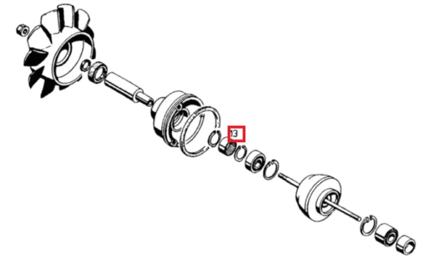 ŁOŻYSKO HYDRAULICZNEJ DMUCHAWY CHŁODZĄCEJ - 01173591 - SDF