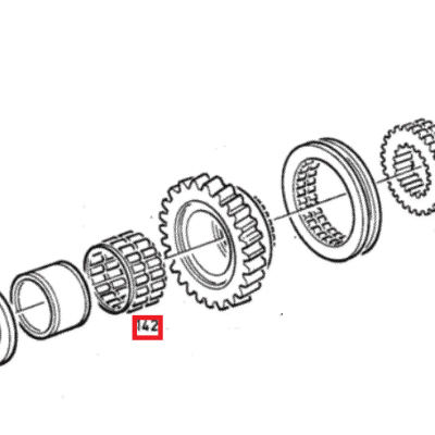 Łożysko skrzyni biegów - 01171649 - SDF