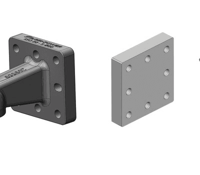 Zaczep kulowy przyczepy z płytą montażową - 145x145 - 001-412787 - AGRIPOWER