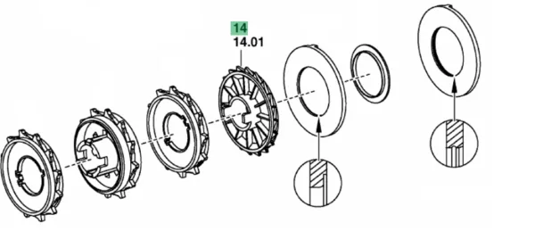 Koło wysiewające - 8612.20.038.0 - Pottinger