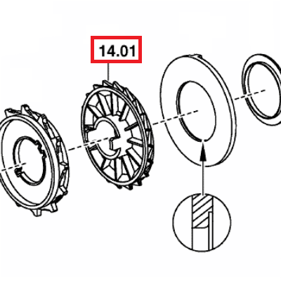 Koło wysiewające - 8611.20.038.1 - 00+8611.20.038.1 - POTTINGER