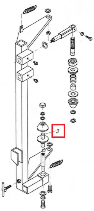 Trzpień rolki owijarki OZ 7500 TEKLA - 5281-080-730.0 - SIPMA