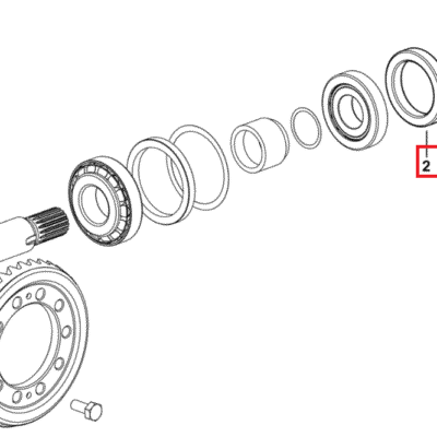 Pierścień uszczelniający przedniego mostu - 2.1529.007.0/10 - SDF