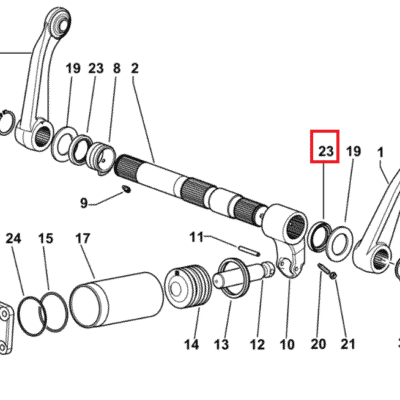 Pierścień uszczelniający podnośnika tylnego - 2.1520.026.0 - SDF