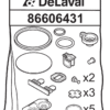 Zestaw serwisowy MU480 4000h - 86606431 - DELAVAL