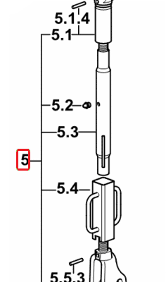 Cięgno pionowe regulowane - 0.010.4772.4/30 - SDF
