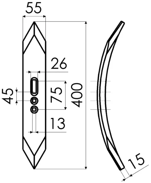 Redlica kultywatora - 55x14x400