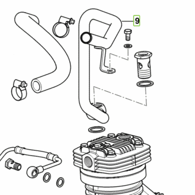 Rura sprężarki powietrza - 0.014.9049.3 - SDF