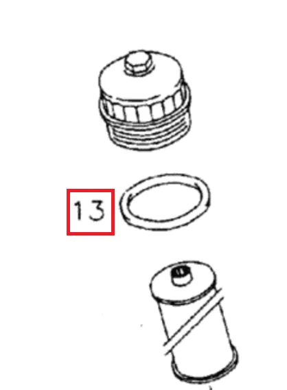 O-ring pokrywy filtra oleju - uszczelka - 02934900 - SDF