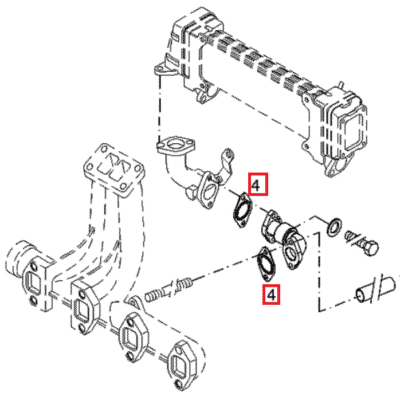 Uszczelka układu wydechowego - 04903239 - SDF