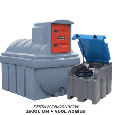 Zestaw zbiorników do oleju napędowego ON i AdBlue - 2500L + 400L - zest2500400 - PROMAGRO
