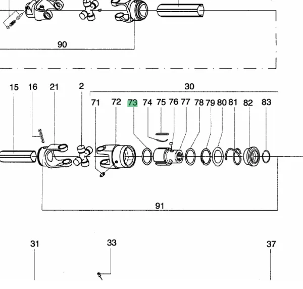 Dysk - Tarcza cierna sprzęgła wałka WOM - 50X70X1MM - POTTINGER