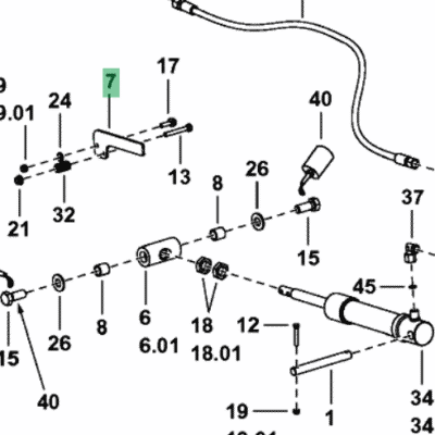 Zabezpieczenie siłownika ramienia - 243.40.019.0 - Pottinger