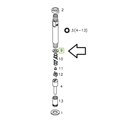 Podkładka wtryskiwacza regulacyjna - 1mm - 01319967 - SDF