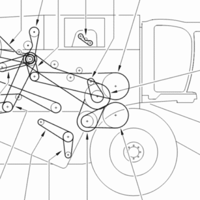 Pas napędowy bęben młócący-przekładnia - 5hbm x 5205 mm - 16062735 - SDF
