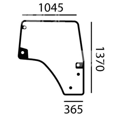 Szyba drzwi prawa wygięta przyciemniana - 950-155532040 - GLASSINTER
