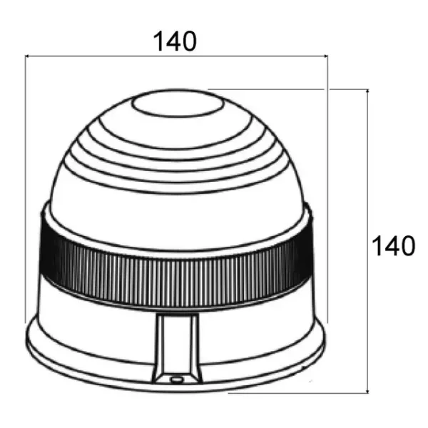 Lampa ostrzegawcza LED 12/24V R65 Na magnes - 1207137 - TECHNI POWER