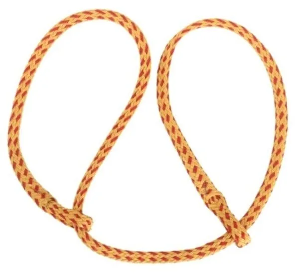 Linka wycieleniowa płasko pleciona 130cm - 2 pętle - żółty/czerwony - 10259 - KERBL
