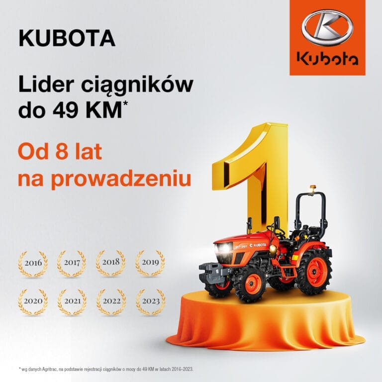 Kubota: 8 Lat na Szczycie Innowacji i Niezawodności - Dołącz do Lidera Miniciągników! 8