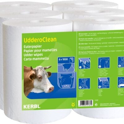 PAPIER DO HIGIENY WYMION UDDERO CLEAN - na mokro i sucho, 21 x 21 cm, 6 x 1000 list - 15895 - KERBL